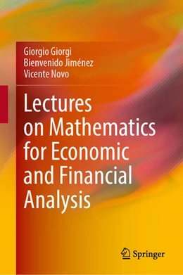 Abbildung von Giorgi / Jiménez | Lectures on Mathematics for Economic and Financial Analysis | 1. Auflage | 2025 | beck-shop.de