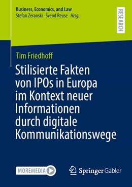 Abbildung von Friedhoff | Stilisierte Fakten von IPOs in Europa im Kontext neuer Informationen durch digitale Kommunikationswege | 1. Auflage | 2024 | beck-shop.de