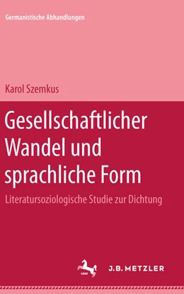 Abbildung von Szemkus | Gesellschaftlicher Wandel und sprachliche Form | 1. Auflage | 2024 | beck-shop.de