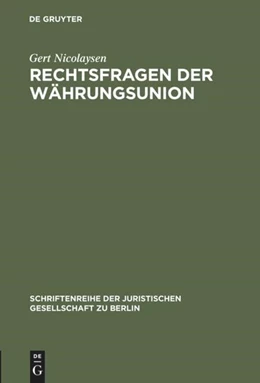 Abbildung von Nicolaysen | Rechtsfragen der Währungsunion | 1. Auflage | 1993 | 132 | beck-shop.de