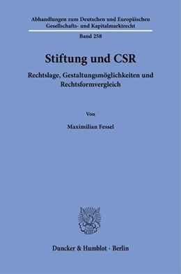 Abbildung von Fessel | Stiftung und CSR | 1. Auflage | 2025 | beck-shop.de