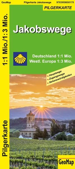 Abbildung von GeoMap | Jakobswege Deutschland und westliches Europa | 4. Auflage | 2025 | beck-shop.de