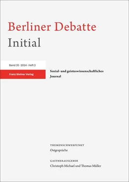 Abbildung von Berliner Debatte Initial 35 (2024) 2 | 1. Auflage | 2025 | beck-shop.de
