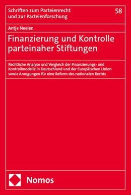 Abbildung von Neelen | Finanzierung und Kontrolle parteinaher Stiftungen | 1. Auflage | 2025 | 58 | beck-shop.de