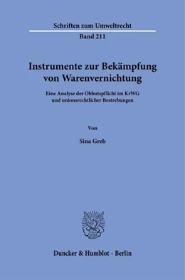 Abbildung von Greb | Instrumente zur Bekämpfung von Warenvernichtung | 1. Auflage | 2025 | beck-shop.de