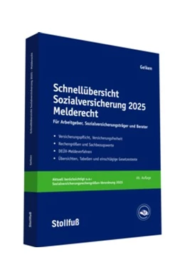 Abbildung von Geiken | Schnellübersicht Sozialversicherung 2025 Melderecht | 69. Auflage | 2025 | beck-shop.de