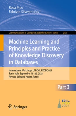 Abbildung von Meo / Silvestri | Machine Learning and Principles and Practice of Knowledge Discovery in Databases | 1. Auflage | 2025 | beck-shop.de