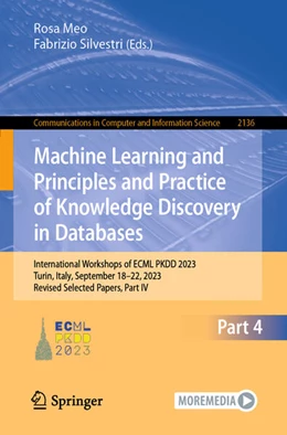 Abbildung von Meo / Silvestri | Machine Learning and Principles and Practice of Knowledge Discovery in Databases | 1. Auflage | 2024 | beck-shop.de