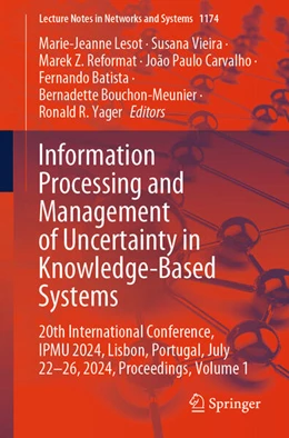 Abbildung von Lesot / Vieira | Information Processing and Management of Uncertainty in Knowledge-Based Systems | 1. Auflage | 2025 | beck-shop.de