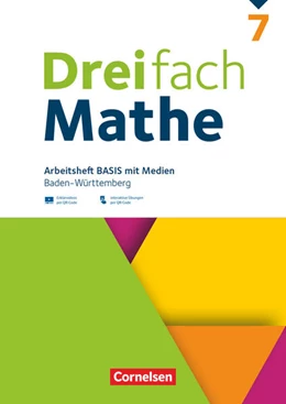 Abbildung von Dreifach Mathe 7. Schuljahr - Baden-Württemberg - Basis - Arbeitsheft mit Medien und Lösungen | 1. Auflage | 2025 | beck-shop.de