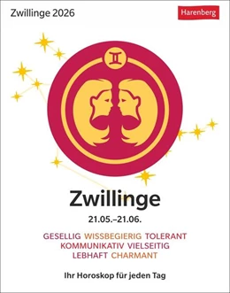 Abbildung von Satorius | Zwillinge Sternzeichenkalender 2026 - Tagesabreißkalender - Ihr Horoskop für jeden Tag | 1. Auflage | 2025 | beck-shop.de