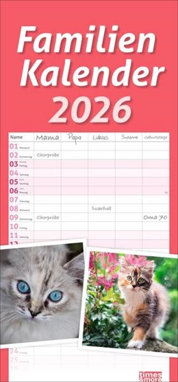 Abbildung von Heye | times&more Katzen Familienplaner 2026 | 1. Auflage | 2025 | beck-shop.de