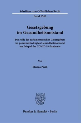 Abbildung von Preiß | Gesetzgebung im Gesundheitsnotstand | 1. Auflage | 2025 | beck-shop.de