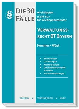 Abbildung von Heidorn / Hemmer | Die 30 wichtigsten Fälle Verwaltungsrecht BT Bayern | 8. Auflage | 2025 | beck-shop.de