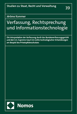 Abbildung von Kommer | Verfassung, Rechtsprechung und Informationstechnologie | 1. Auflage | 2025 | beck-shop.de