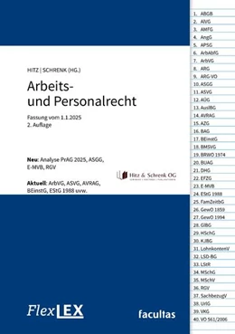 Abbildung von Hitz / Schrenk | FlexLex Arbeits- und Personalrecht | 2. Auflage | 2025 | beck-shop.de
