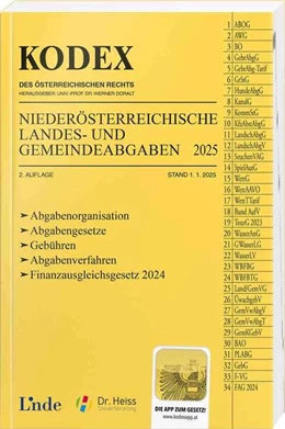 Abbildung von Heiss / Doralt | KODEX NÖ Landes- und Gemeindeabgaben 2025 | 2. Auflage | 2025 | beck-shop.de