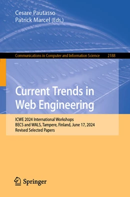 Abbildung von Pautasso / Marcel | Current Trends in Web Engineering | 1. Auflage | 2025 | beck-shop.de