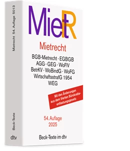 Abbildung von Mietrecht: MietR | 54. Auflage | 2025 | 5013 | beck-shop.de