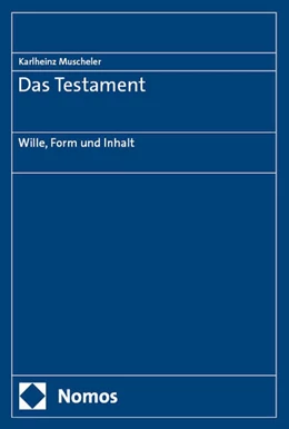 Abbildung von Muscheler | Das Testament | 1. Auflage | 2025 | beck-shop.de