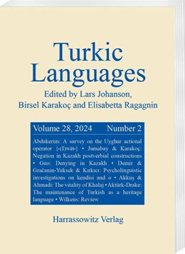 Abbildung von Johanson / Karakoç | Turkic Languages 28 (2024) 2 | 1. Auflage | 2024 | 28,2 | beck-shop.de