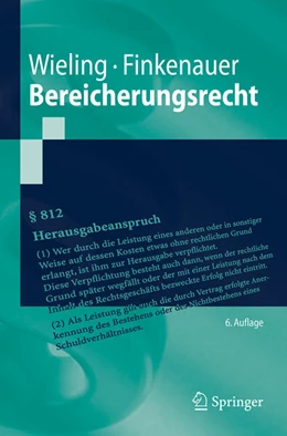 Abbildung von Wieling / Finkenauer | Bereicherungsrecht | 6. Auflage | 2025 | beck-shop.de