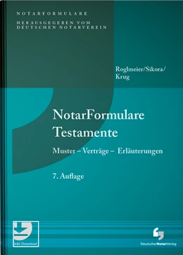 Abbildung von Roglmeier / Sikora | NotarFormulare Testamente | 7. Auflage | 2025 | beck-shop.de