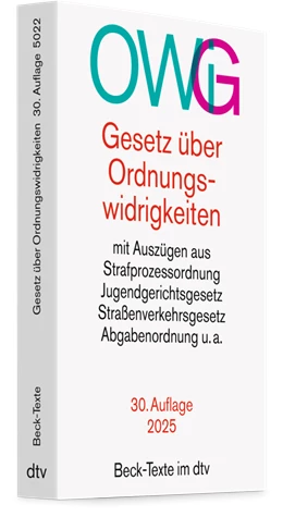 Abbildung von Gesetz über Ordnungswidrigkeiten: OWiG | 30. Auflage | 2026 | 5022 | beck-shop.de