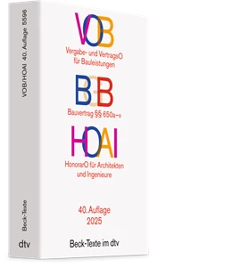 Abbildung von VOB / BGB / HOAI | 40. Auflage | 2025 | 5596 | beck-shop.de