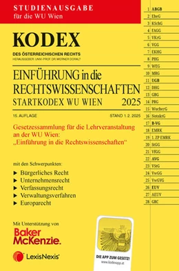 Abbildung von Doralt | KODEX Einführung in die Rechtswissenschaften 2025 WU - inkl. App | 15. Auflage | 2025 | beck-shop.de