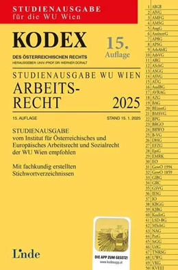 Abbildung von Doralt | KODEX Studienausgabe Arbeitsrecht WU 2025 | 15. Auflage | 2025 | beck-shop.de
