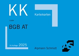 Abbildung von Lüdde | Karteikarten BGB Allgemeiner Teil | 18. Auflage | 2025 | beck-shop.de