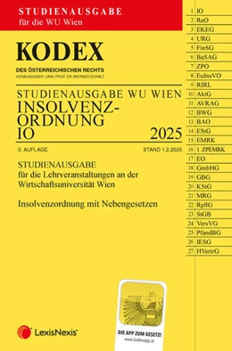 Abbildung von Doralt | KODEX Insolvenzordnung für die WU 2025 - inkl. App | 3. Auflage | 2025 | beck-shop.de