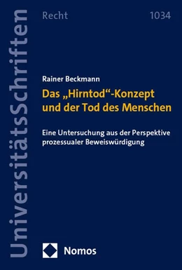 Abbildung von Beckmann | Das „Hirntod“-Konzept und der Tod des Menschen | 1. Auflage | 2025 | 1034 | beck-shop.de