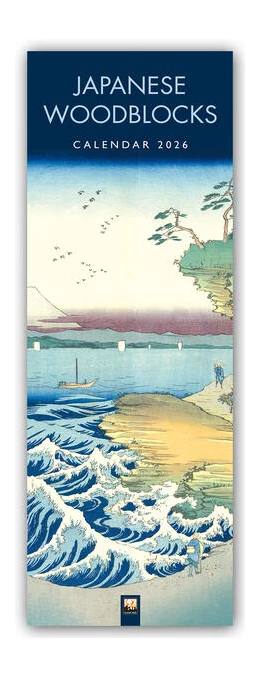 Abbildung von Flame | Japanese Woodblocks - Japanische Holzschnitte - Slimline-Kalender 2026 - Original Flame Tree Publishing-Kalender Slimeline [Kalender] | 1. Auflage | 2025 | beck-shop.de