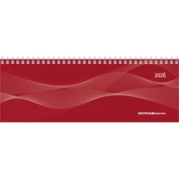 Abbildung von Zettler | Tisch-Querkalender Profi rot 2025 - Büro-Planer 29,7x10,5 cm - Tisch-Kalender - 1 Woche 2 Seiten - Ringbindung - Zettler | 1. Auflage | 2025 | beck-shop.de