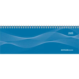 Abbildung von Zettler | Tisch-Querkalender Profi blau 2026 - Büro-Planer 29,7x10,5 cm - Tisch-Kalender - 1 Woche 2 Seiten - Ringbindung - Zettler | 1. Auflage | 2025 | beck-shop.de