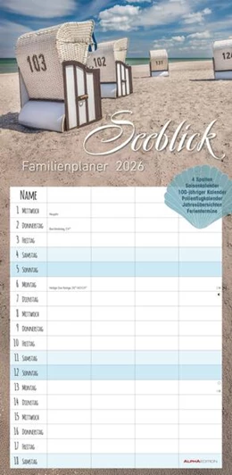 Abbildung von Alpha Edition | Familienplaner Seeblick 2026 - Familien-Timer 22x45 cm - mit Ferienterminen - 4 Spalten - Wand-Planer - mit vielen Zusatzinformationen - Alpha Edition | 1. Auflage | 2025 | beck-shop.de