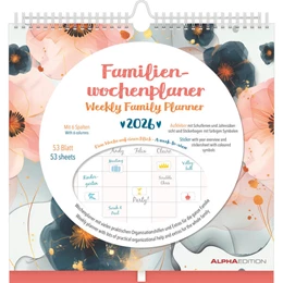 Abbildung von Alpha Edition | Familien Wochenkalender Flowers 2026 - Familien-Timer - Termin-Planer - Kinder-Kalender - Familien-Kalender - 30,5x30,5 | 1. Auflage | 2025 | beck-shop.de