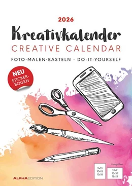 Abbildung von Alpha Edition | Kreativ-Kalender A4 weiß 2026 - 21 x 29,7 - Foto, Malen, Basteln - datiert - Kreativkalender - Foto-Kalender - Alpha Edition | 1. Auflage | 2025 | beck-shop.de