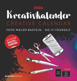 Abbildung von Alpha Edition | Kreativ-Kalender schwarz 2026 - 21x22 cm - Foto, Malen, Basteln - datiert - Kreativkalender - Foto-Kalender - Alpha Edition | 1. Auflage | 2025 | beck-shop.de