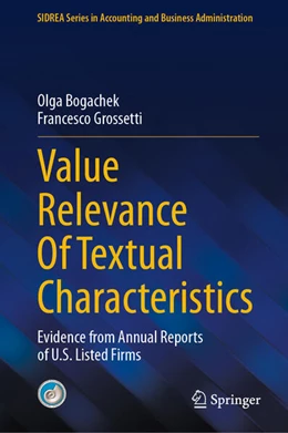 Abbildung von Bogachek / Grossetti | Value Relevance Of Textual Characteristics | 1. Auflage | 2025 | beck-shop.de