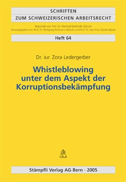 Abbildung von Ledergerber | Whistleblowing unter dem Aspekt der Korruptionsbekämpfung | 1. Auflage | 2005 | 64 | beck-shop.de