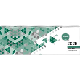 Abbildung von Zettler Kalender | Tischquerkalender Giganta XXL grün 2026 - 42,2x14,8 cm - 1 Woche auf 2 Seiten - Bürokalender - Stundeneinteilung 7 - 22 Uhr - 126-0013 | 1. Auflage | 2025 | beck-shop.de