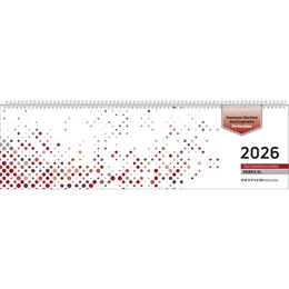 Abbildung von Zettler Kalender | Tischquerkalender Perfo XL rot 2026 - 36,2x10,6 cm - 1 Woche auf 2 Seiten - Stundeneinteilung 7 - 20 Uhr - jeder Tag einzeln abtrennbar - 136-0013 | 1. Auflage | 2025 | beck-shop.de