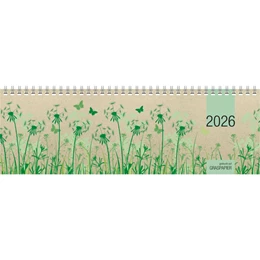 Abbildung von Zettler Kalender | Tischquerkalender Graspapier 2026 - 32x10,5 cm - 1 Woche auf 2 Seiten - nachhaltiger Bürokalender - Stundeneinteilung 8 - 20 Uhr - 159-0640 | 1. Auflage | 2025 | beck-shop.de