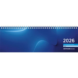 Abbildung von Zettler Kalender | Tischquerkalender blau 2026 - 32x10,5 cm - 1 Woche auf 2 Seiten - Bürokalender mit Monatsübersichten - Stundeneinteilung 7 - 20 Uhr - 176-0015 | 1. Auflage | 2025 | beck-shop.de