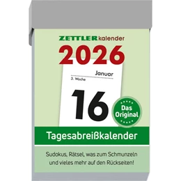 Abbildung von Zettler Kalender | Tagesabreißkalender S 2026 - 4,1x5,9 cm - 1 Tag auf 1 Seite - mit Sudokus, Rezepten, Rätseln uvm. auf den Rückseiten - Bürokalender 301-0000 | 1. Auflage | 2025 | beck-shop.de
