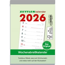Abbildung von Zettler Kalender | Wochenabreißkalender 2025 - 10,5x14,6 cm - 1 Woche auf 1 Seite - mit Sudokus, Rezepten, Rätseln uvm. auf den Rückseiten - Bürokalender 325-0000 | 1. Auflage | 2025 | beck-shop.de
