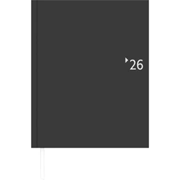 Abbildung von Zettler Kalender | Wochenbuch anthrazit 2026 - Bürokalender 21x26,5 cm - 1 Woche auf 2 Seiten - 128 Seiten - mit Fadensiegelung - Leinenoptik - Notizbuch - 732-2621 | 3. Auflage | 2025 | beck-shop.de